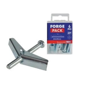 ForgeFix Plasterboard Spring Toggle ZP M6 x 75mm Forge Pack 4