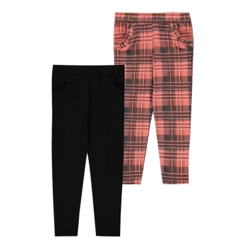 SoulCal 2 Pack Trousers Infant Girls - BLK/Pink