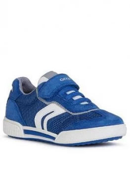 Geox Boys Poseido Strap Trainers - Royal Blue, Royal Blue, Size 11 Younger