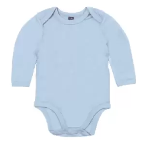 Babybugz Baby Unisex Organic Long Sleeve Bodysuit (6-12 Months) (Dusty Blue)