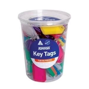 Kevron Standard Key Tags Assorted Pack of 50 ID5TUB50ASST