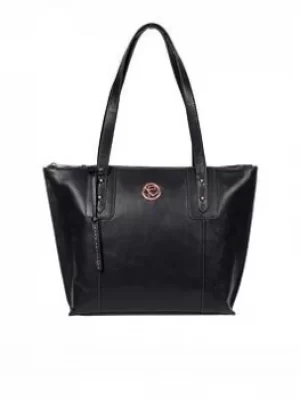 Pure Luxuries London Navy 'Goya' Leather Tote Bag