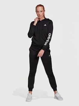 adidas Linear French Terry Tracksuit - Black Size M Women