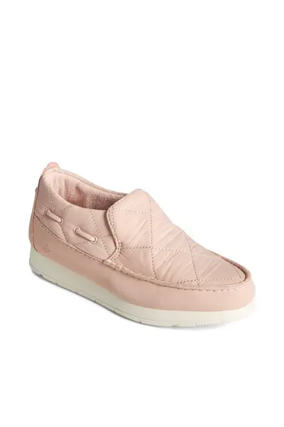 Sperry 'Moc-Sider' Water-Resistant Suede Slip On Shoes Pale Pink
