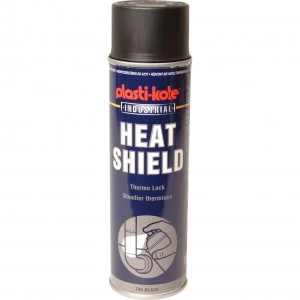 Plastikote Industrial Heat Shield Aerosol Spray Paint Black 500ml