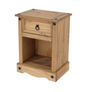 Halea 1-Drawer Bedside Cabinet - Dark Pine