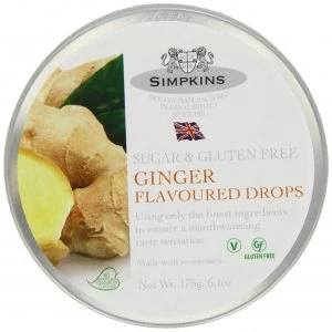 Simpkins Ginger Drops Sugar Free Gluten Travel Sweets 175g
