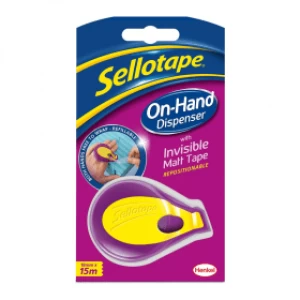 Sellotape On-Hand Invisible Dispenser 15m