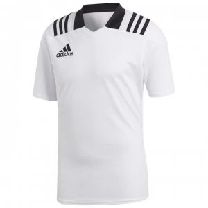 adidas 3 Stripe Rugby Training Top Mens - White/Black