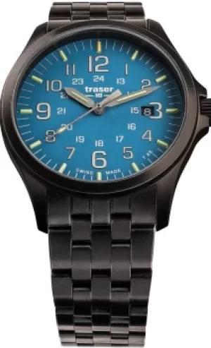 Traser H3 Watch Active Lifestyle P67 Officer Pro GunMetal Sky Blue