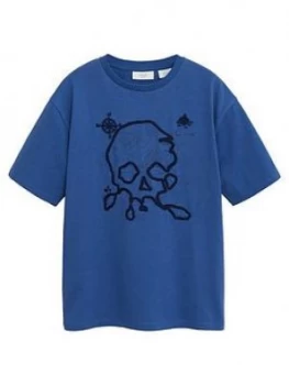 Mango Boys Skull Tshirt - Blue