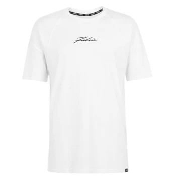 Fabric Large Logo T Shirt Ladies - White