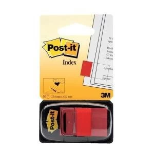 Post it 25mm Index Flags Red 12 x 50 Flags 680 1