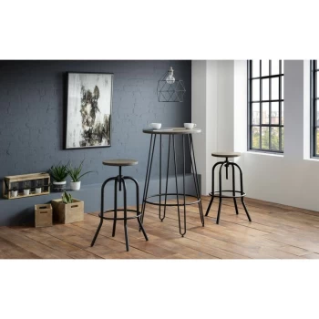Dining Set - Dalston Industrial Style Table & 2 Spitfire Stools - Julian Bowen