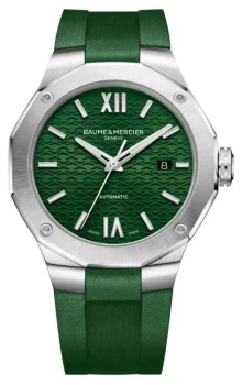Baume & Mercier Riviera 42mm Automatic Green Rubber Strap Watch