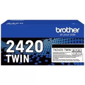 Brother Toner cartridge TN-2420TWIN TN2420TWIN Original Black 3000 Sides