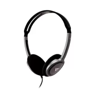 V7 HA310-2EP headphones/headset Head-band Black Silver 3.5mm connector