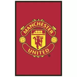 Manchester United FC Rug (One Size) (Red)