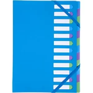 Exacompta Expanding Cases 52362E A4 Blue Coated Card 23.5 x 32cm Pack of 5
