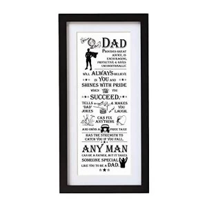 Arora The Ultimate Gift for Man Printed Word Poster-Black Wooden Framed Wall Art Picture-World Best Dad, Multicolour, One...