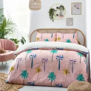Style Lab Palmtropolis Duvet Cover Set (King) (Pink) - Pink