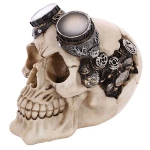 Gothic Steam Punk Skull Decoration with Goggles
