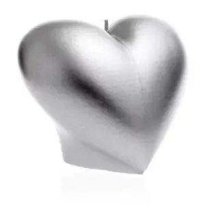 Heart Smooth Candle &ndash; Silver