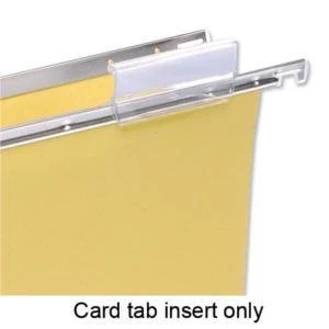 Elba Verticfile Card Inserts for Tabs of Vertical Suspension File White 1 x Pack of 50 Card Inserts