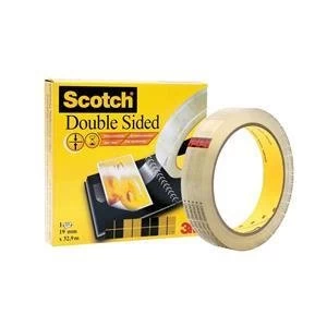 Scotch 19mm x 32.9m Double Sided Tape Permanent Long life Clear Single