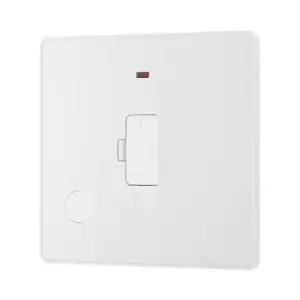 BG Evolve Pearl White Unswitched 13A Fused Connection Unit With Power LED Indicator And Flex Outlet - PCDCL54W