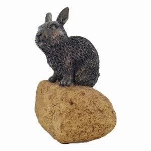 Stoned On Nature Rabbit Cold Cast Bronze Sculpture 9cm