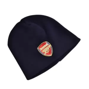 Arsenal Core Unisex Knitted Beanie (One Size) (Navy Blue)