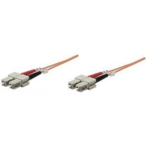 Intellinet Fibre Optic Patch Cable Duplex Multimode SC/SC 62.5/125 m OM1 20m LSZH Orange Fiber Lifetime Warranty