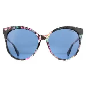 Cat Eye Blue Havana Blue Polarized Sunglasses