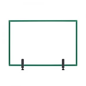 Bi-Office Maya Protector Desktop Board with Clamps and Green Frame Acrylic 900 x 600 mm
