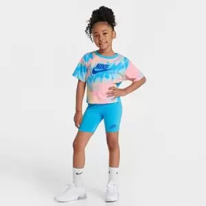 Girls' Little Kids Nike Boxy T-Shirt and Bike Shorts Set