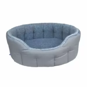 P&L Premium Bolster Dog Bed Grey Large - wilko