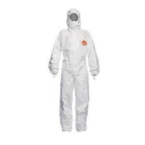 DuPont Tychem 4000 S CHZ5 XXX Large Hooded Coverall White TY4000BSXXXL