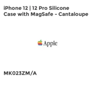 iPhone 12 12 Pro Silicone Case with MagSafe - Cantaloupe