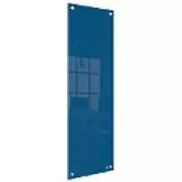 Nobo Small Wall Mountable Whiteboard Panel 1915608 Dry Erase Glass Surface Frameless 300 x 900 mm Blue