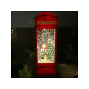 Christmas Light Up Snow Swirl Lantern (Phone Box)
