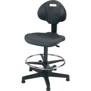 High Industrial PU Chair Black