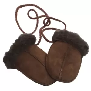 Eastern Counties Leather Baby Sheepskin Mittens (One size) (Chocolate)