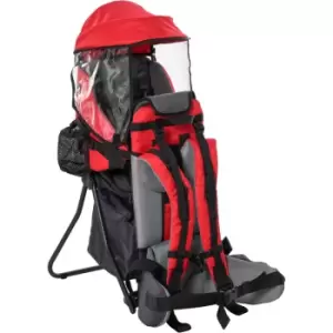 Baby Backpack Carrier Hiking Child Ergonomic w/ Rain Cover 6 - 36 Months Red - Homcom