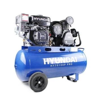 Hyundai 90 Litre Air Compressor, 10.7CFM/145psi, Petrol 7hp HY70100P