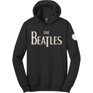 The Beatles - Logo & Apple Mens Large Pullover Hoodie - Black