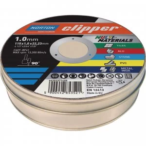 Flexovit Clipper Multi Material Cutting Disc 115mm Pack of 10