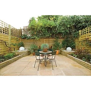 Marshalls Antique Alverno Golden Sand Mixed Size Paving Patio Pack 15.5 m2