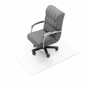 EcoTex Enhanced Polymer Rectangular Chair Mat for Hard Floor 120 x 75cm, Clear