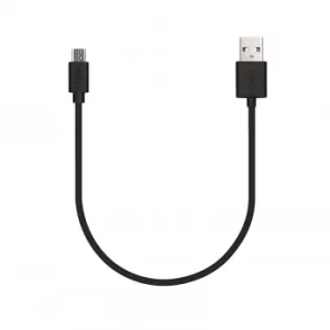 Veho Pebble USB A To Micro USB Cable Charger Sync Phone Tablet Black 0.2m